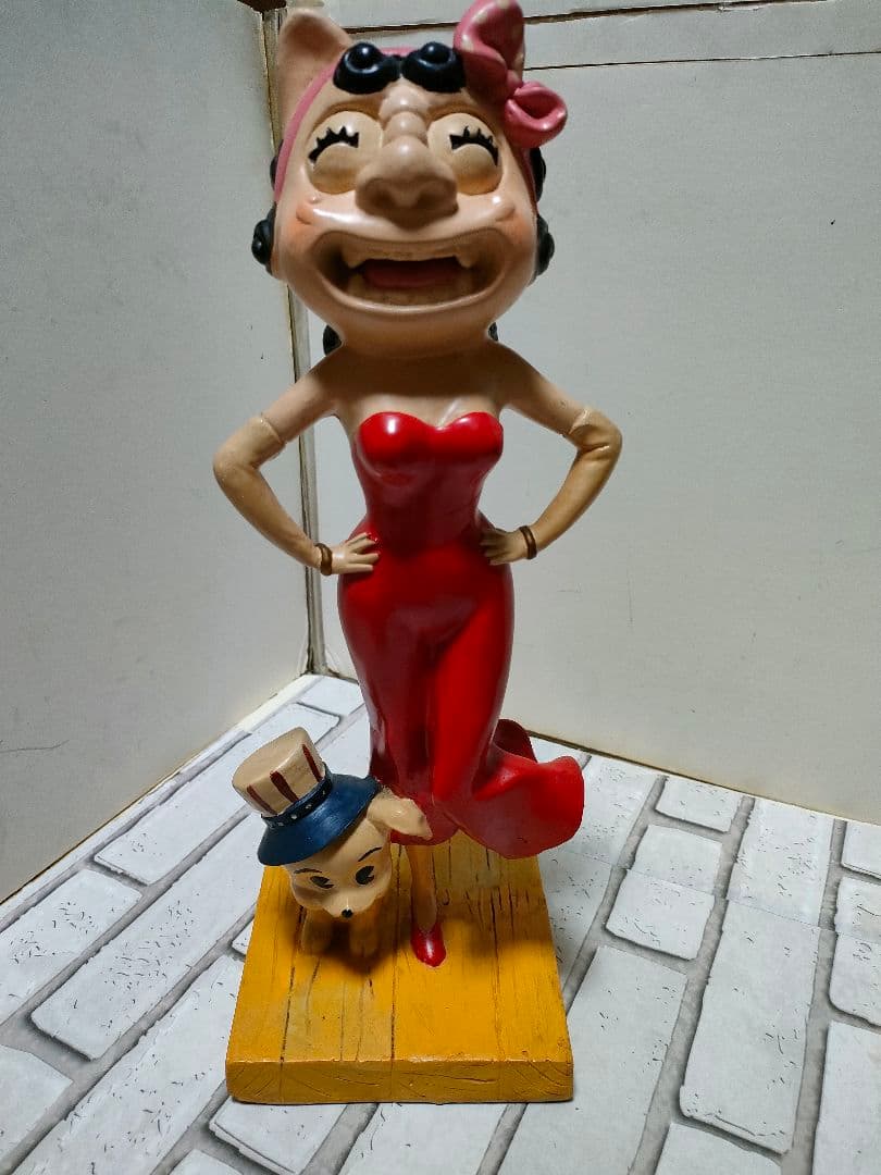 珍品。激レア！パチ　BETTYパロディー陶器系シーサー　バブル〜平成レトロ