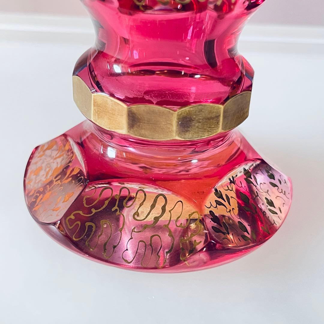 ボヘミアガラス エーゲルマン ロゼ アンティーク