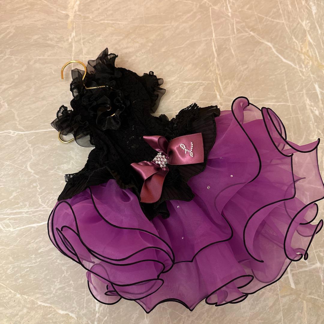 〚リュクスバーディ〛 犬用ドレス Sサイズ 黒・紫