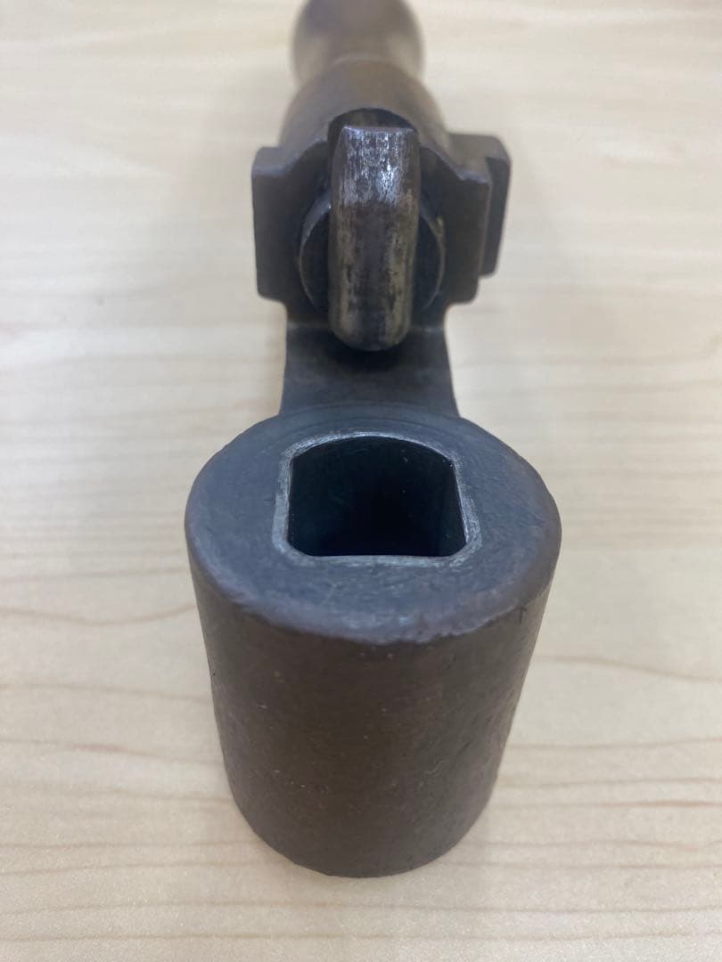 ◎⭐︎ 国鉄　ブレーキハンドル　木製グリップ　鉄道放出品　昭和レトロ　レバー　鉄道