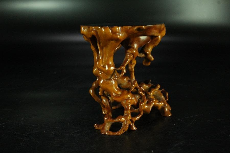 黄楊木 刻 根木台(K-HA524)