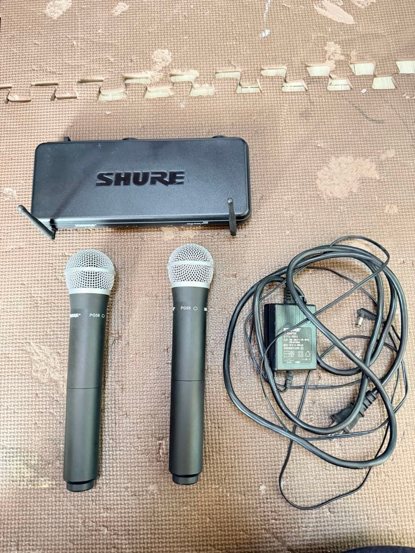 SHURE ダイナミックマイク 2本セット,動作確認済み。良い品。