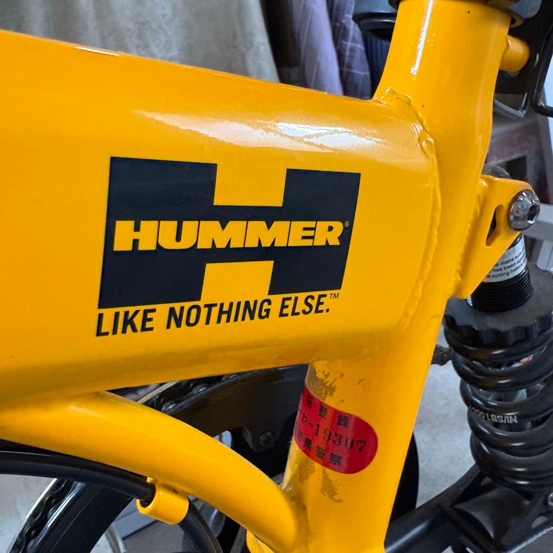 HUMMER 折りたたみ自転車 イエロー　カスタム　20インチ　引取り限定
