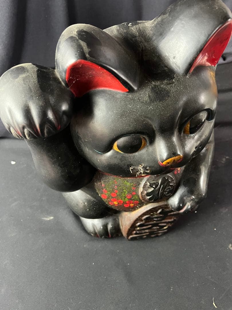 黒い招き猫 約30cm