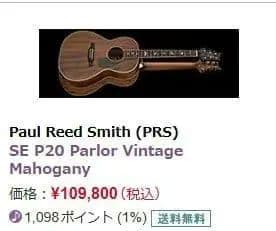 rnfjfs　新品同様　Paul Reed Smith SE P20E