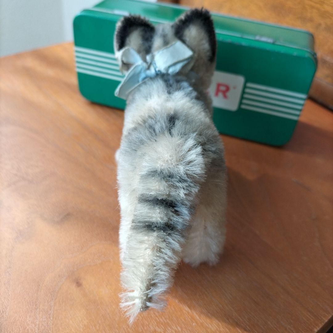 ビンテージ　シュタイフ　Tabby キャット　猫