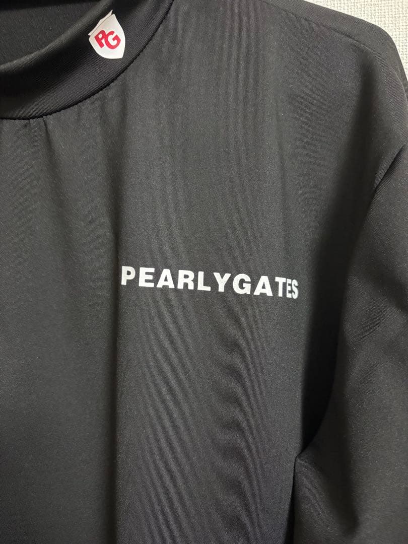 【新品・未使用】パーリーゲイツ 裏起毛 モックネック セーター ブラック メンズ