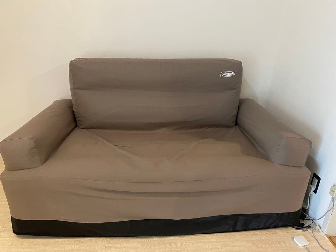 Coleman エアカウチダブルアウトドアソファ　 ブラウン
