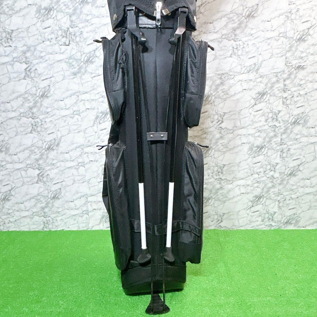 DESCENTE デサント 軽量 キャディバッグ オールブラック スタンド付き