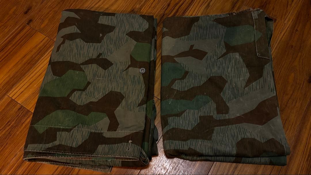 実物　ドイツ国防軍　ナチ◯ドイツ　軍幕　　スプリンターカモM31 2枚セット