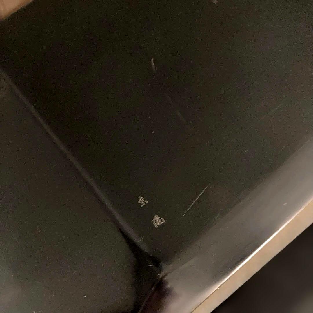 輪島塗　山崖宗陽造　溜塗布目盛器　10客　長皿　長角皿　共箱　美品