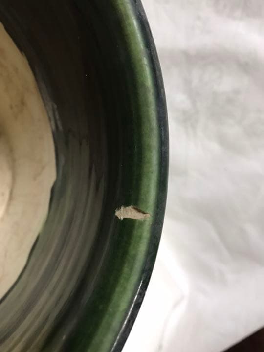 火鉢在銘　織部焼菊抜き火鉢時代アンティーク大正昭和レトロ古民具鉢カバー茶道具1個