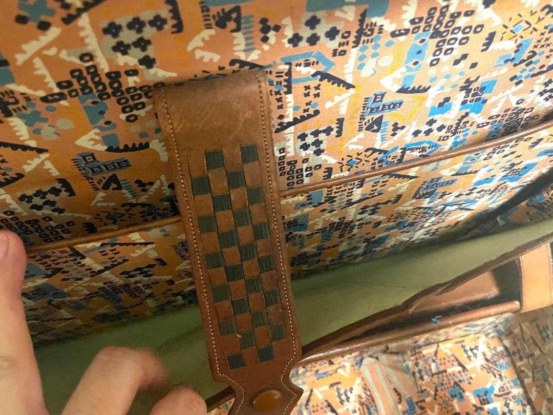 ヴィンテージ　旅行トランク　革製　レトロ　インテリたち