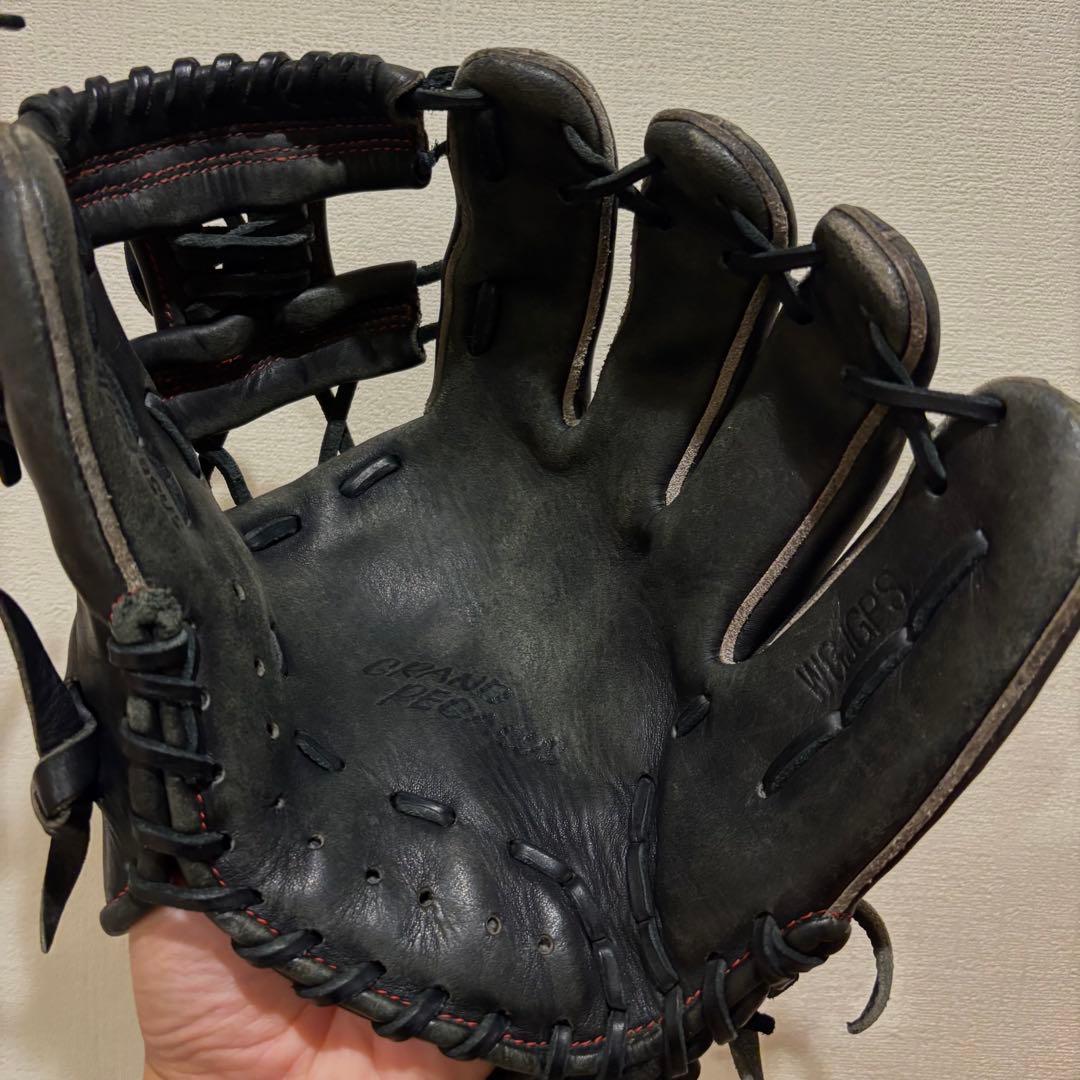 ワールドペガサス 軟式グローブ 少年用 型抜群 即戦力 ブラック 指リング
