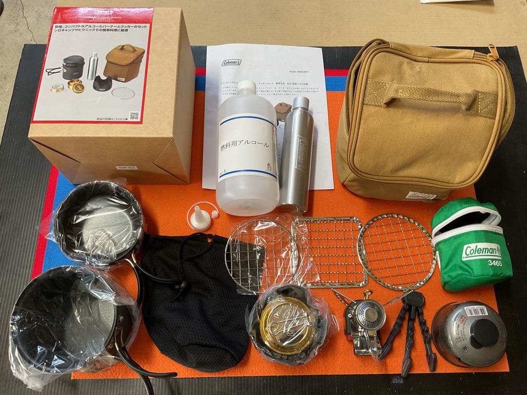 新品Colemanコンパクトアルストダブルバーナー＆クッカーセット付属品多数付き