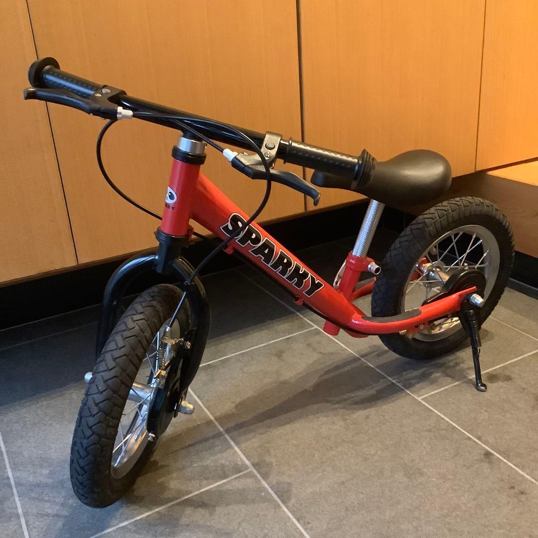 【美品】スパーキー　キックバイク　レッド　SPARKY ヘルメット　腕膝当て付き