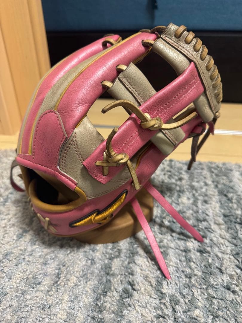 Mizuno Pro 軟式グローブ ピンク/シルバー