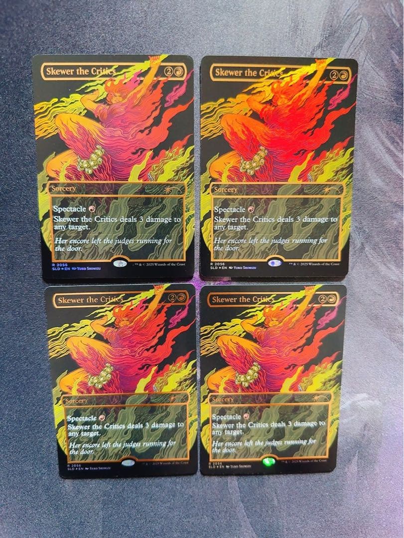 【レイズドfoil】批判家刺殺　英語　4枚セット