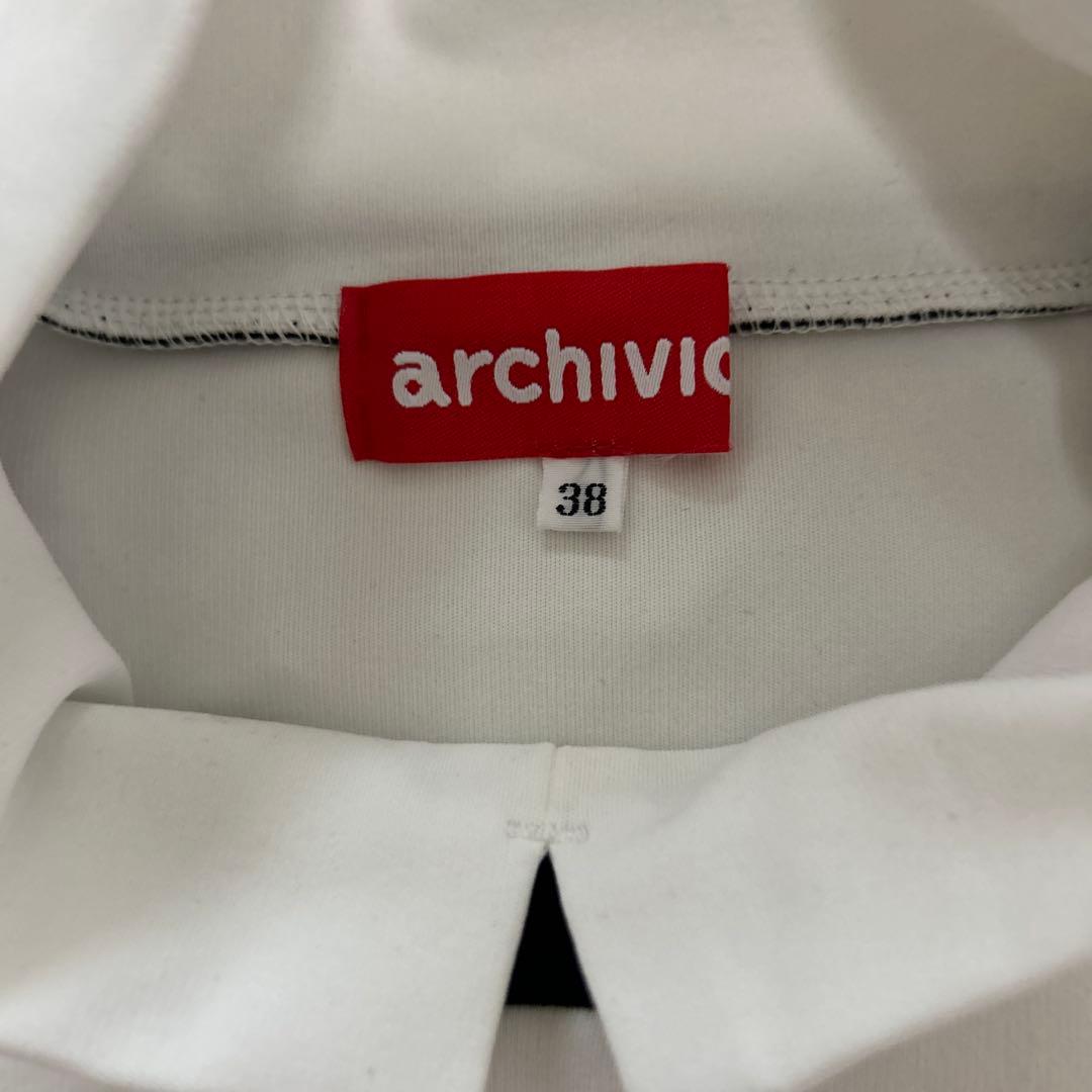 archivio 長袖ポロシャツ 38 ホワイト