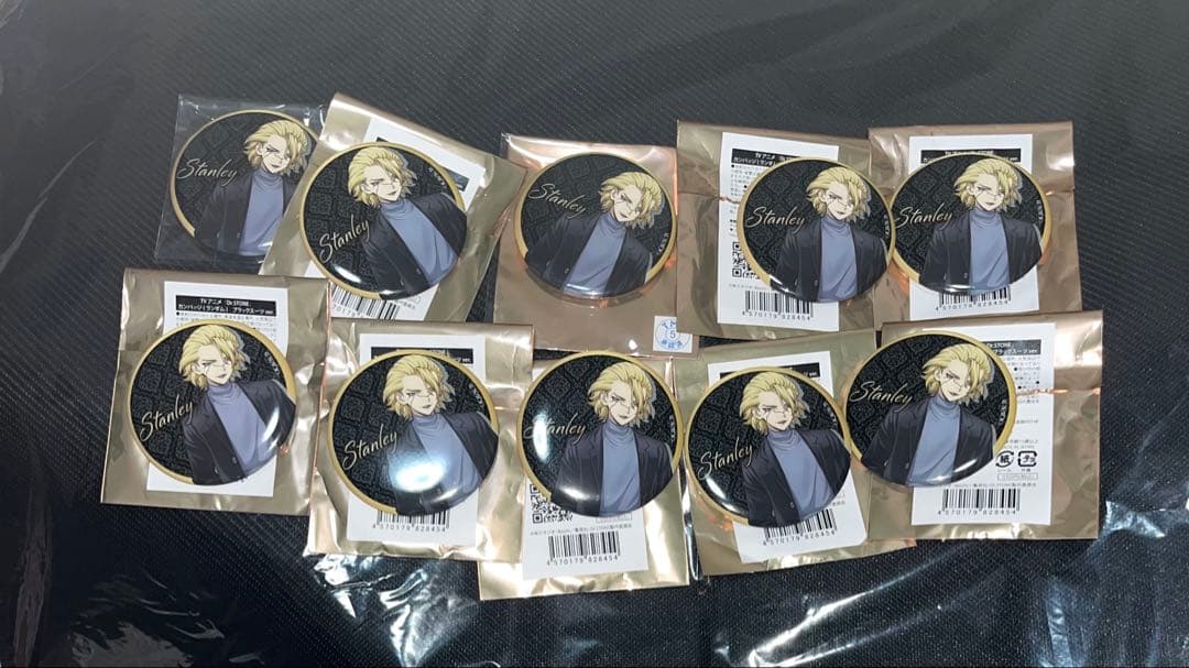 Dr.STONE ジャンプフェスタ ブラックスーツ スタンリー 缶バッジ