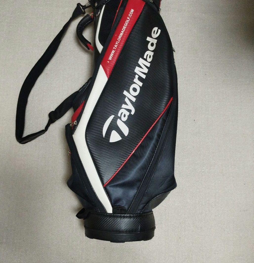 TaylorMade キャディバッグ 黒/赤 フードカバー付き