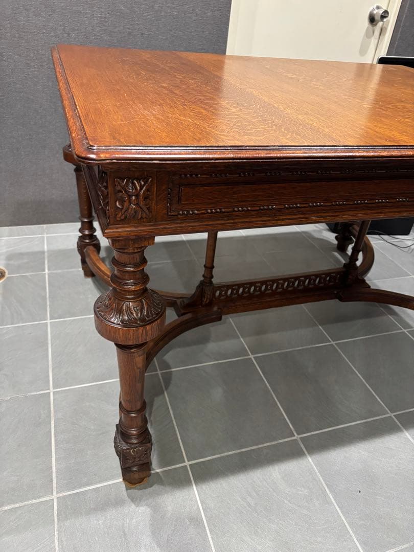 アンティーク　センターテーブル　オーク材テーブル　40万