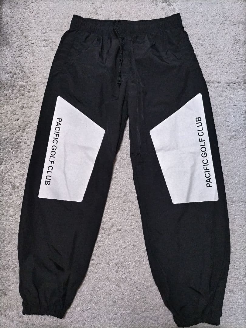 パシフィックゴルフクラブ　ジョガーパンツ　ナイロン　白黒
