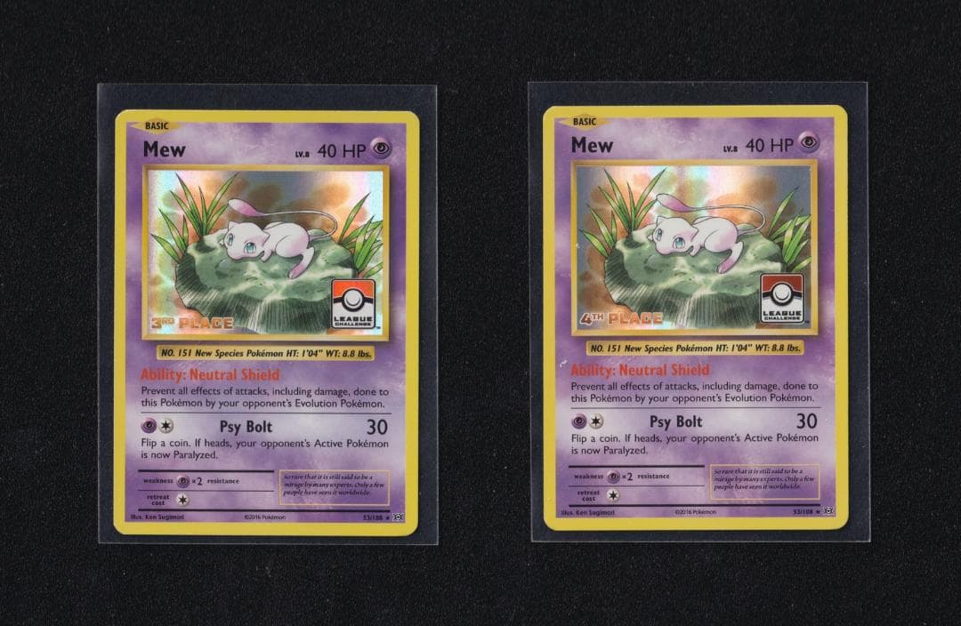 英版ミュウ Pokemon Leagueプロモ 1st-4th 4枚セット