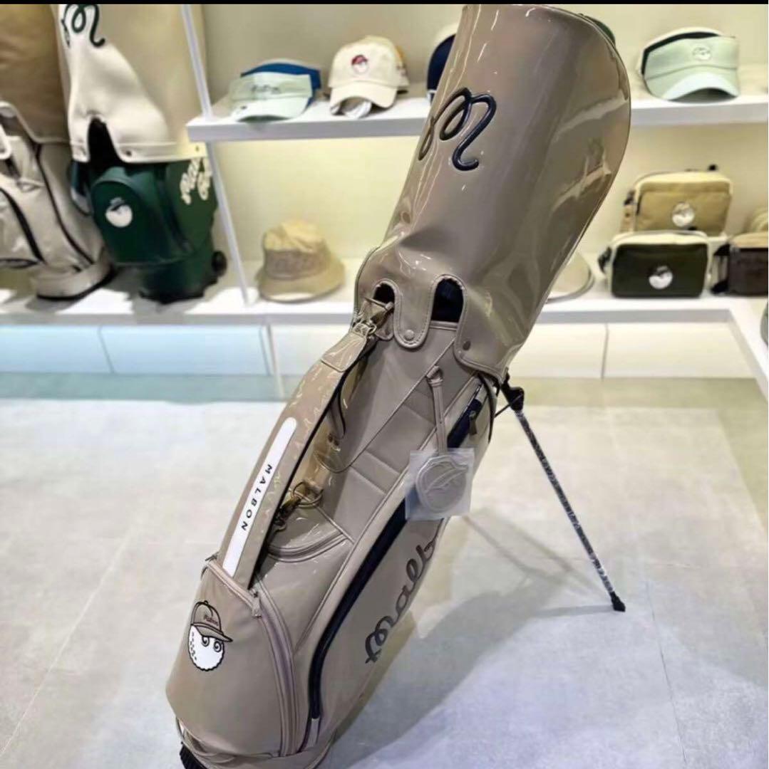 Malbon 新品 マルボン ゴルフ キャディバッグ スタンドバッグ ベージュ