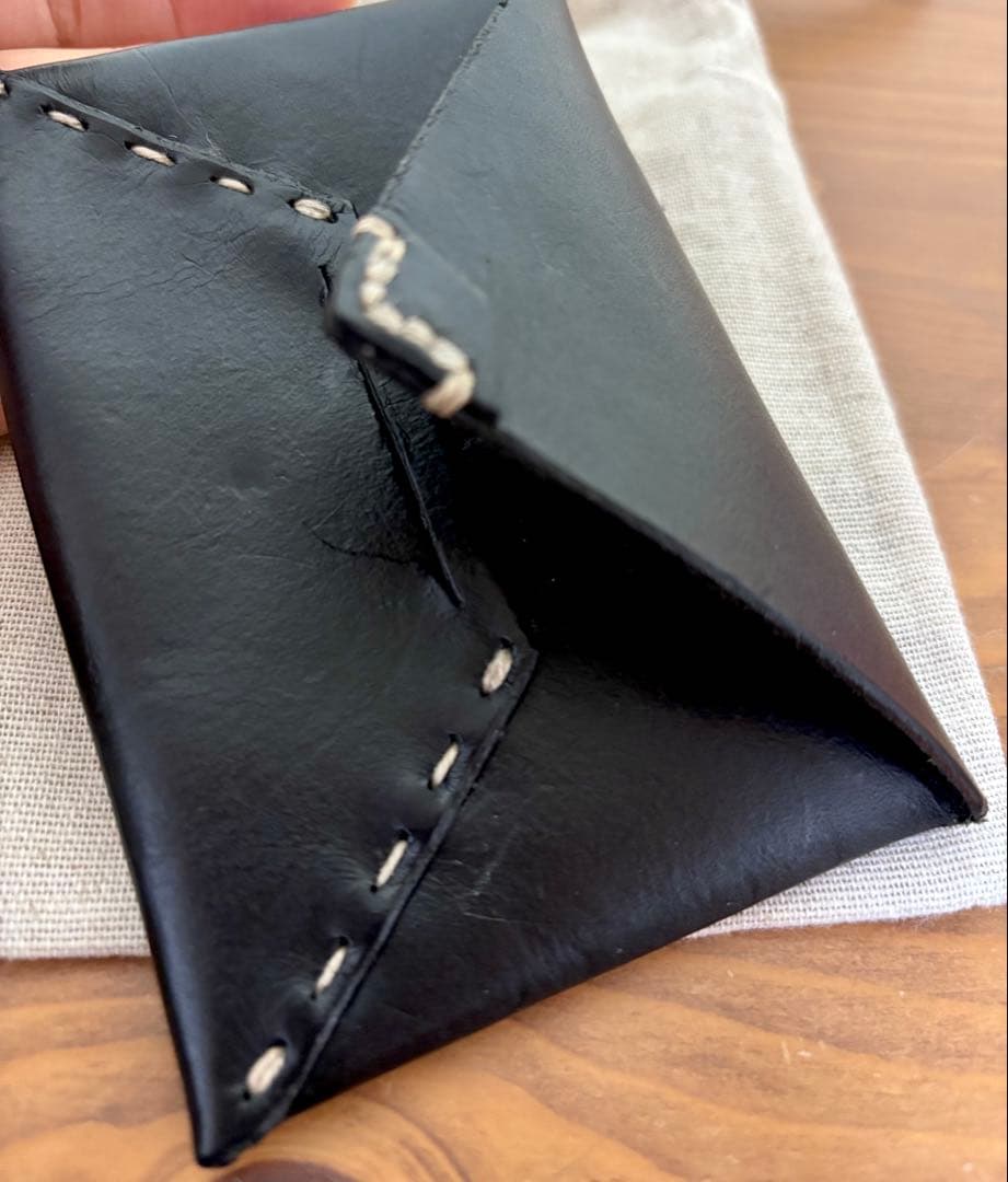 美品　HENRY CUIR カードケース　ブラック