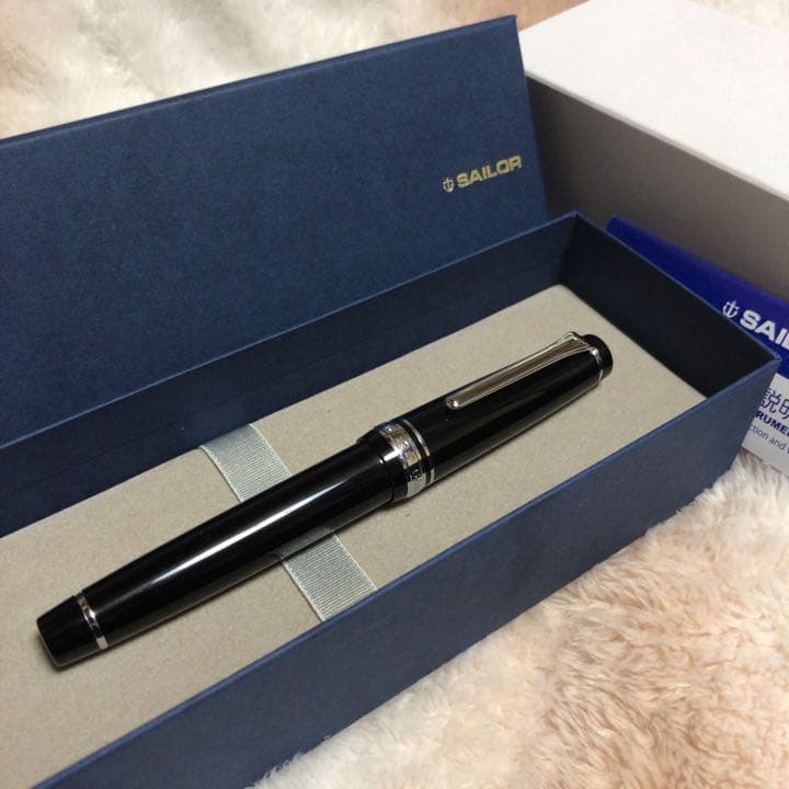 ☆未使用 セーラー プロフェッショナルギア 万年筆 銀 F 細字 ペン先21金☆