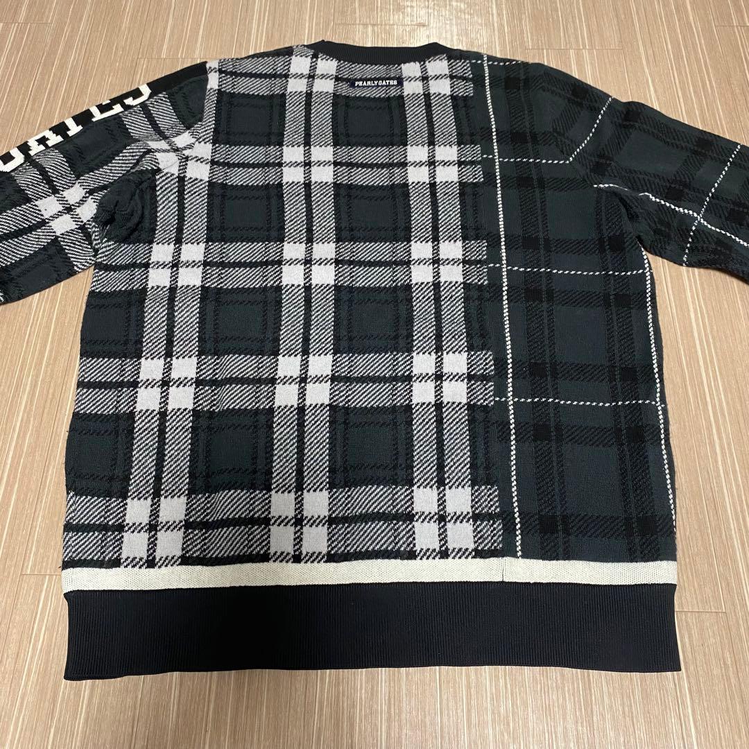 PEARLY GATES チェック柄 クルーネックセーター サイズ5