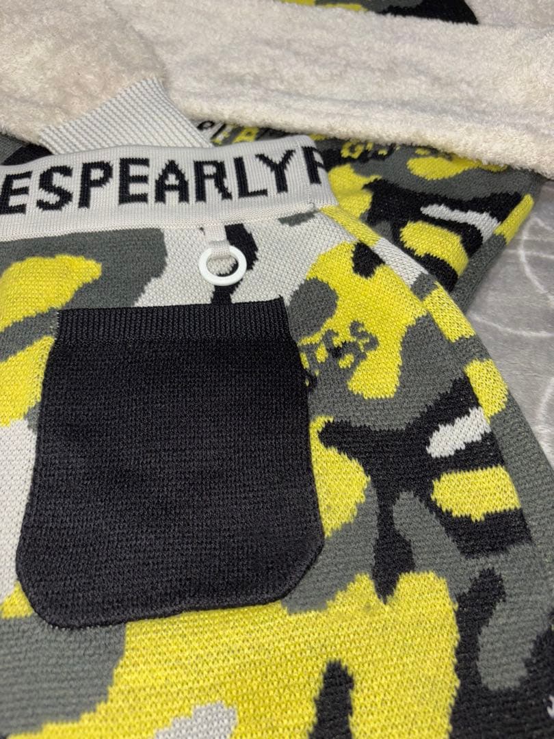 （超美品）パーリーゲイツ、迷彩柄シリーズ、異素材ニット、セットアップ、サイズ0