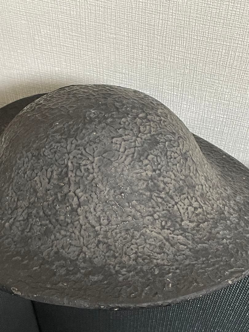 ★時代品★陣笠　兜　戦国　武将　大名　江戸時代　黒漆塗　家紋　武具　骨董　古美術