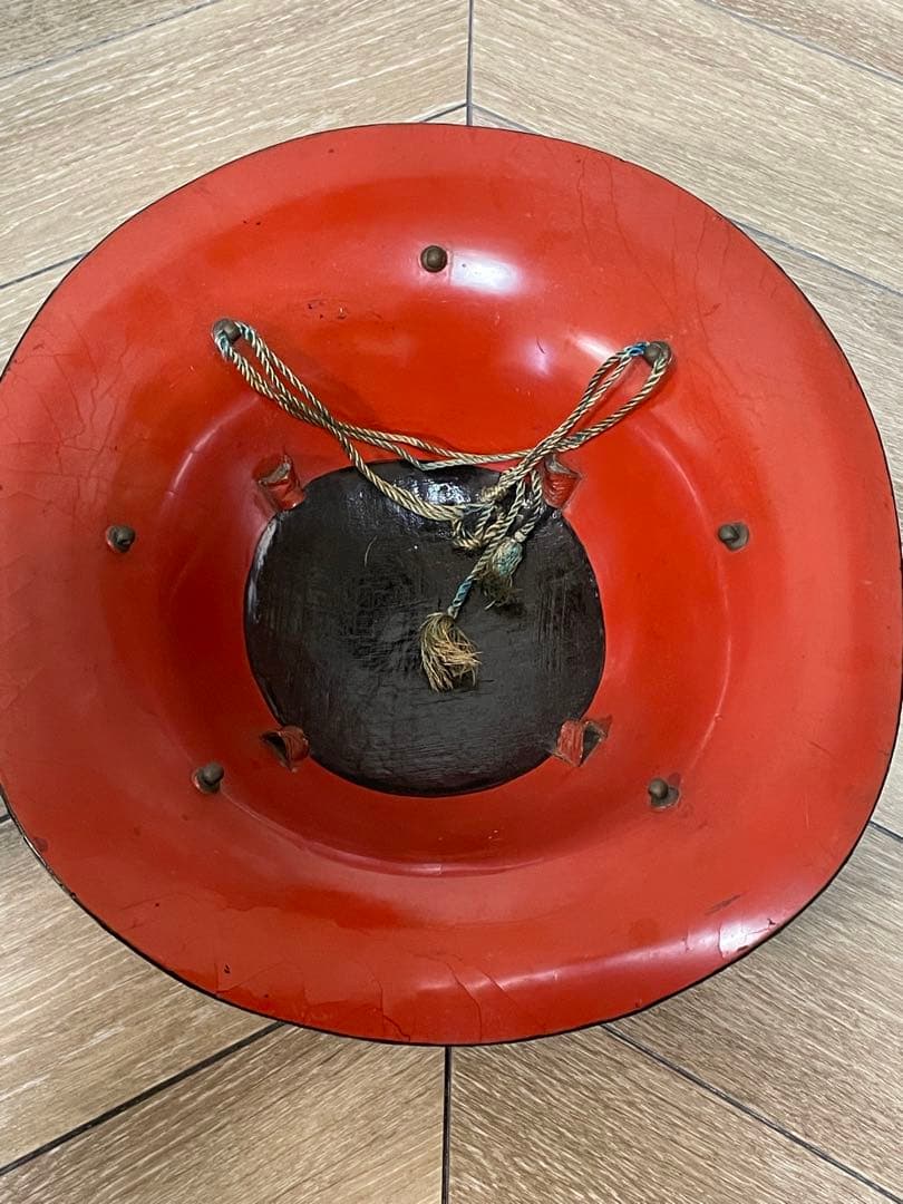 ★時代品★陣笠　兜　戦国　武将　大名　江戸時代　黒漆塗　家紋　武具　骨董　古美術