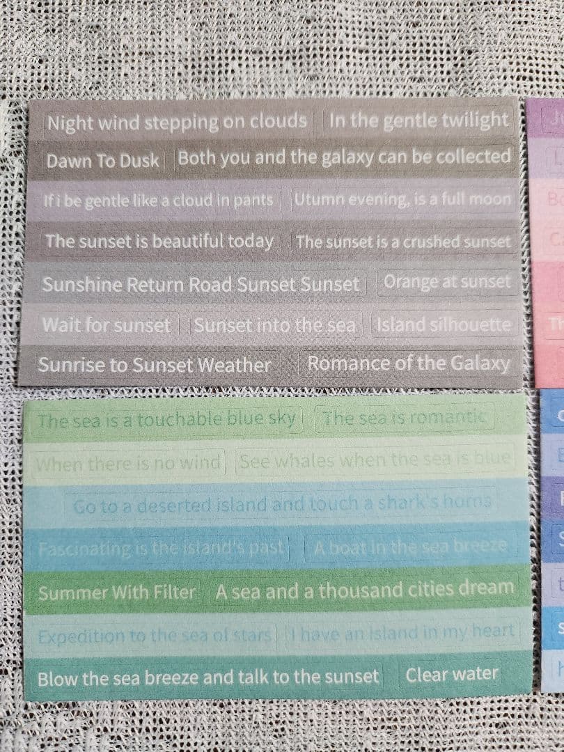 コラージュ 素材 英字シール おすそ分け