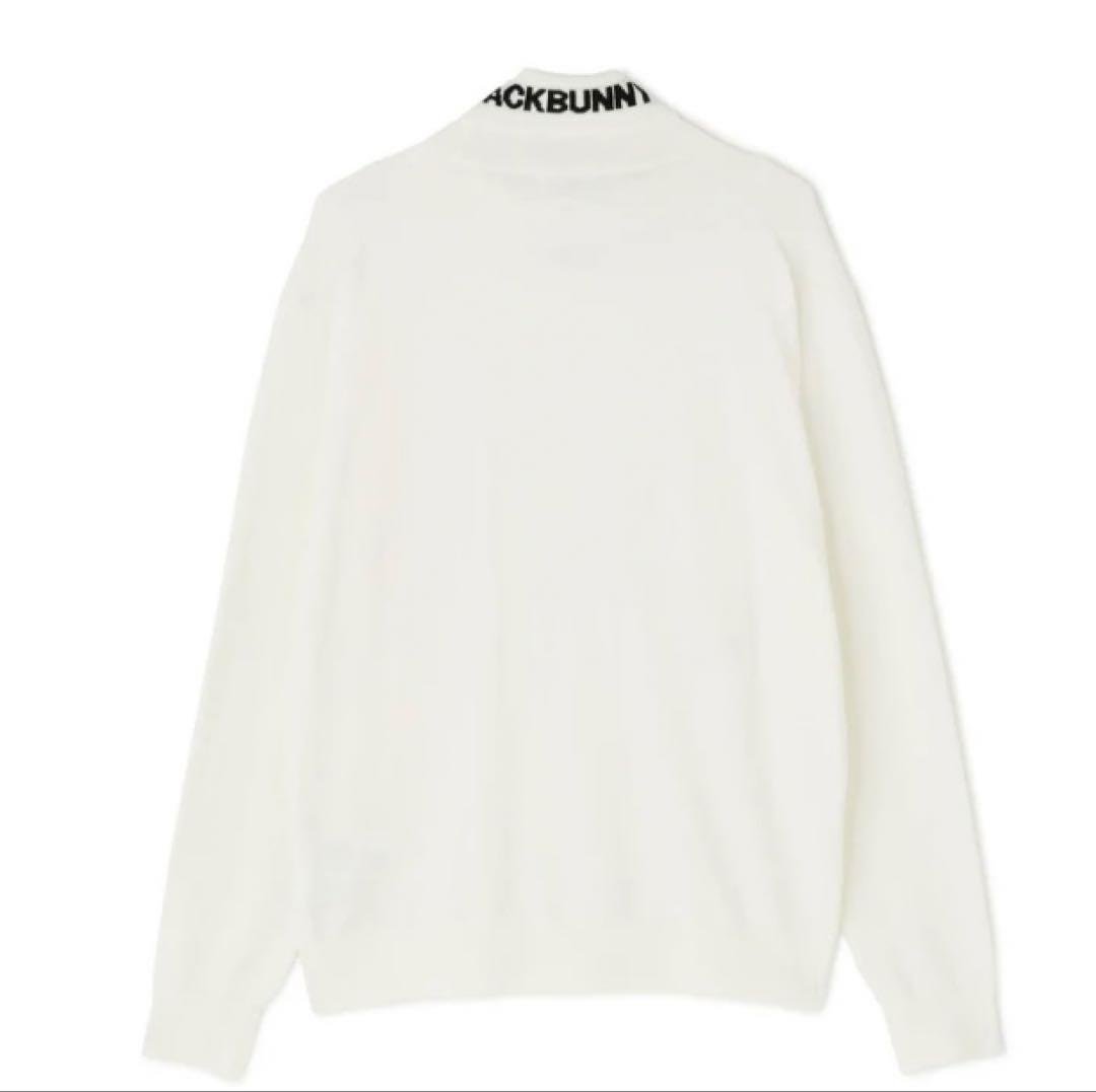 新品 ジャックバニー カシミヤタッチタートルネックニット(6)サイズLL/白