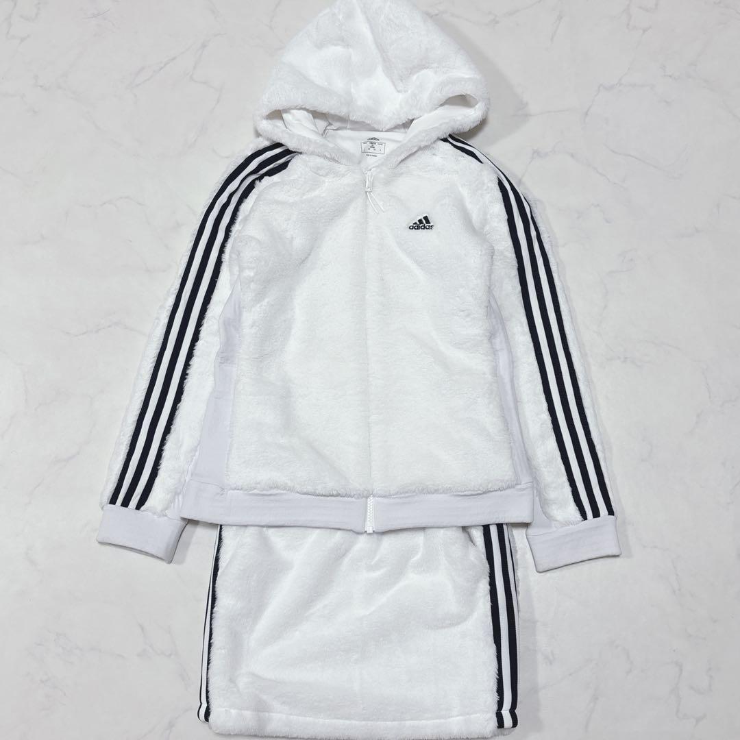 未使用級♡アディダス ゴルフウェア ボアフリース セットアップ　S パーカー