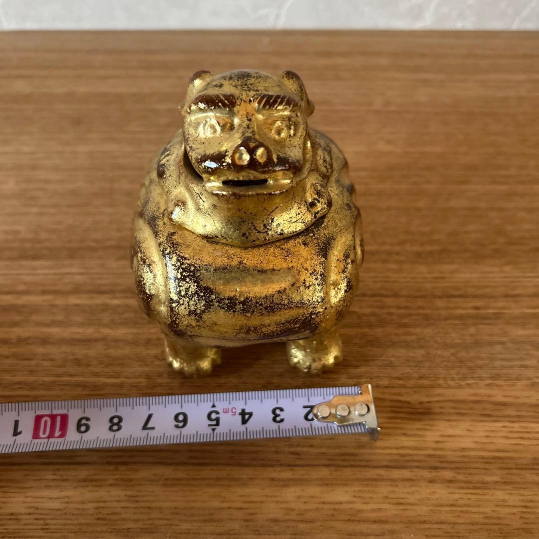 大樋長楽　金濁　向獅子香炉　茶道具