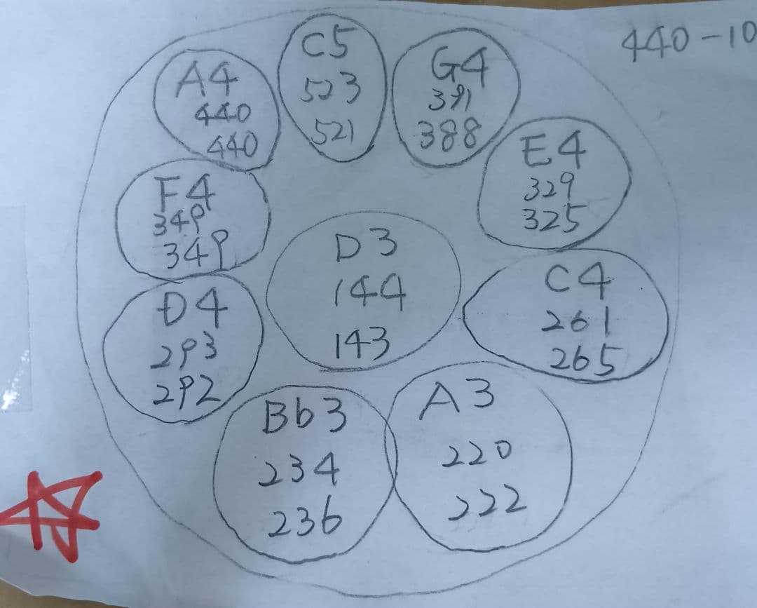 ハンドパン　56センチ　10音　DマイナーA＝440Hz 音のチューニングが正確