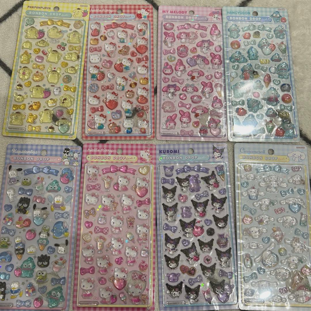 国内正規品 ボンボンドロップシール サンリオ 第2弾 全8種コンプリートset