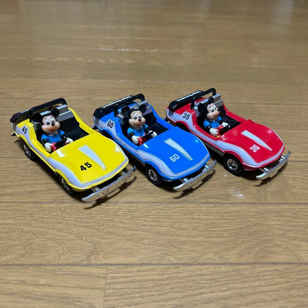 当時物　ブリキ製　グランドサーキットレースウェイ　3台セット　ディズニー