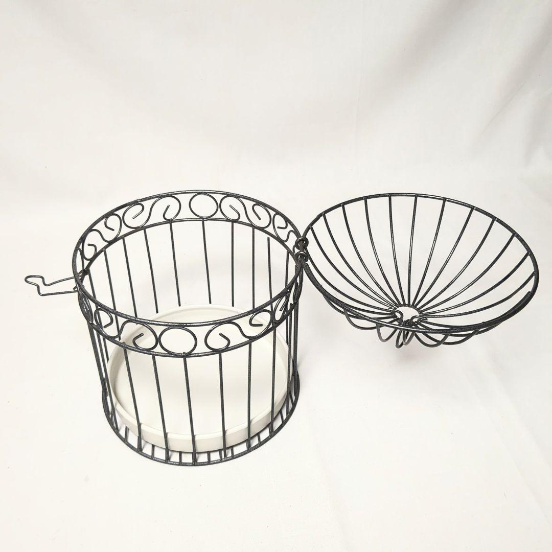 アンティーク調 鉄製　鳥かご　スタンド　セット