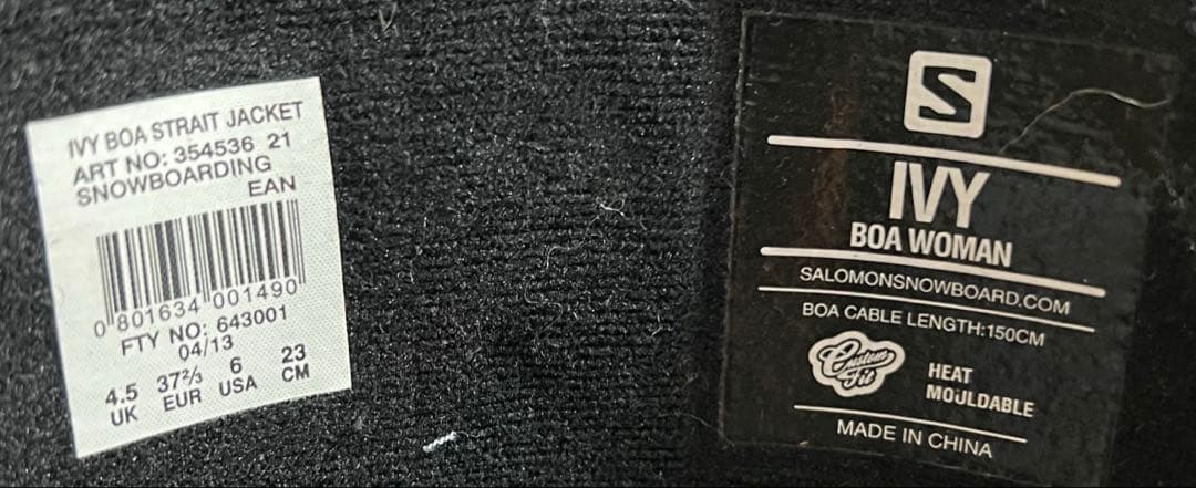 【即日発送】SALOMON サロモン スノボIVY アイビー 23.0cm