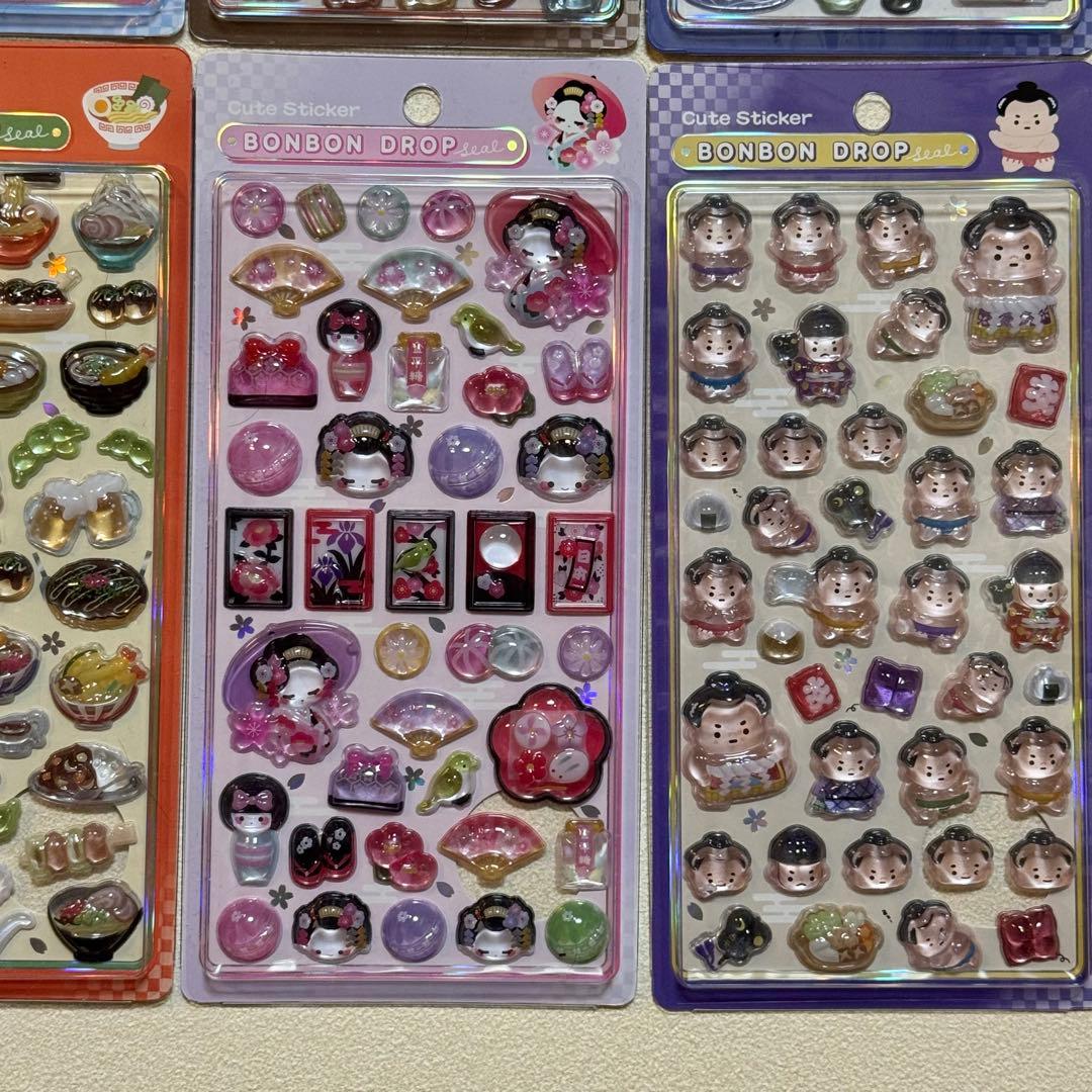 【正規品】ボンボンドロップシール❋和柄❋8枚セット
