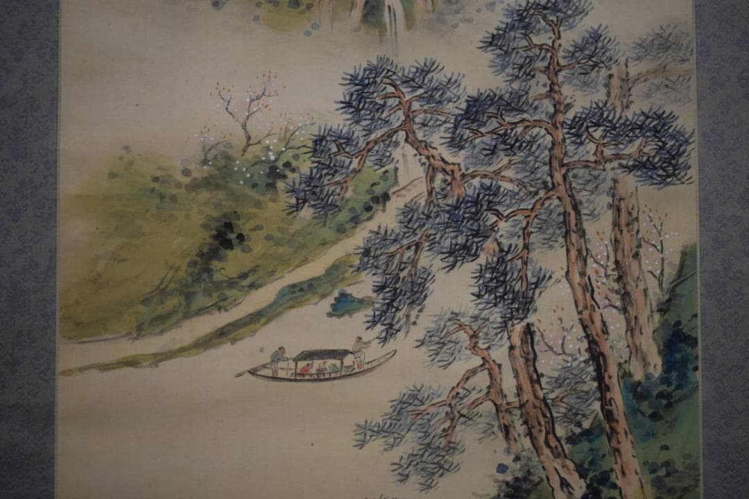 不詳/作者不詳/嵐狭春景/布袋屋掛軸HG-34