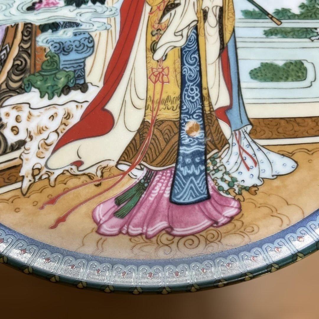 中国風伝統絵柄陶器皿、紅楼夢シリーズ、景徳鎮