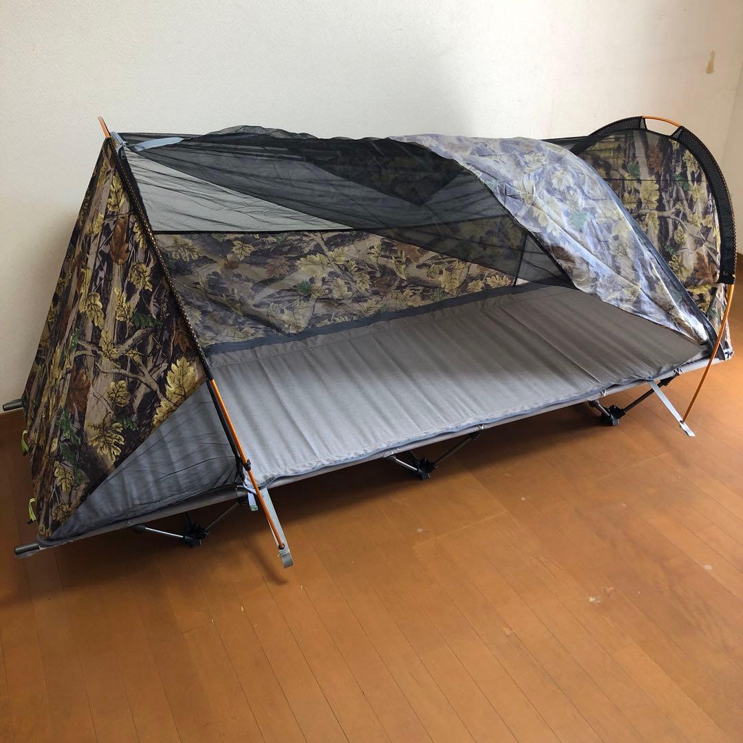 コット一体型ソロ用テント　折りたたみ式コットキャンプ