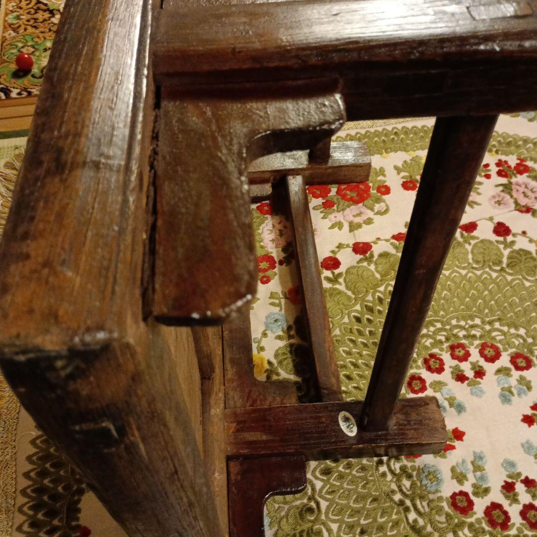 上海アンティークテーブル　木製座卓 ダークブラウン