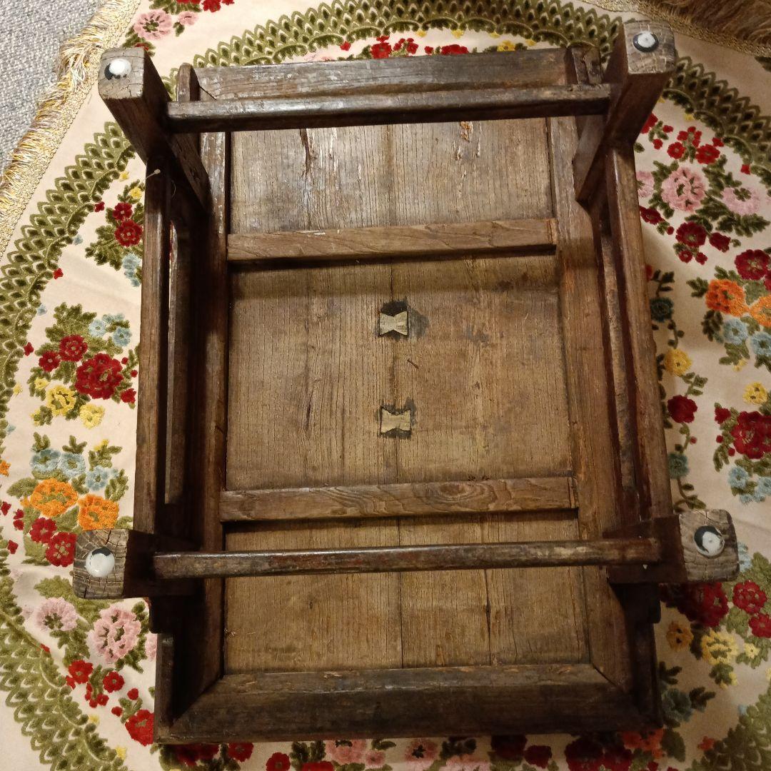 上海アンティークテーブル　木製座卓 ダークブラウン